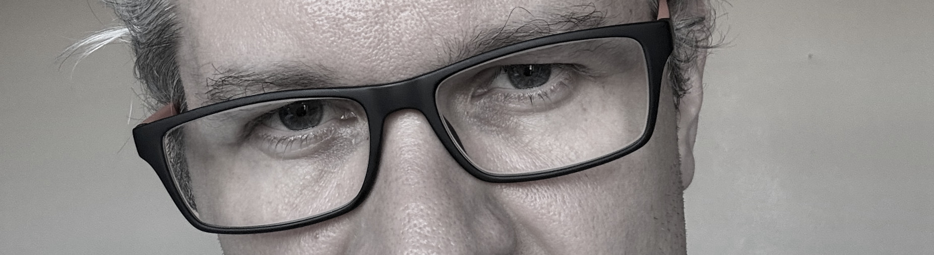 Close up of Gareths eyes